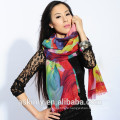 rainbow color 100% cashmere scarf